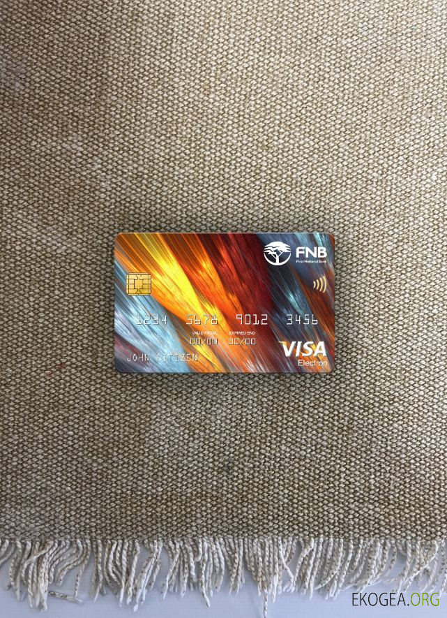 Afrique du Sud First National Bank (FNB) carte électronique visa photolook recto